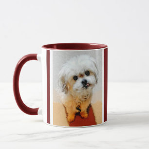 Malshi-hond maroon gepersonaliseerde mok