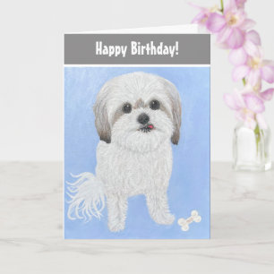 Malshi-hond verjaardagsvouwkart kaart