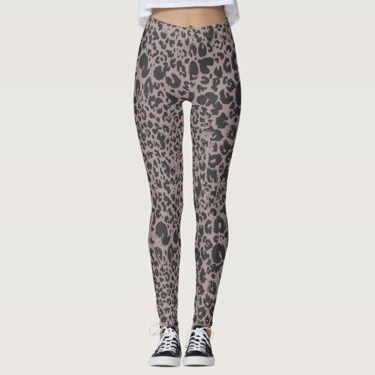 Malt Chocolate Animal Print Leggings vrouwen (Voorkant)