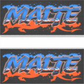Malt Prénom Nom Graffiti Autocollants (Devant)
