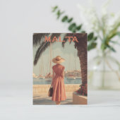 Malta 50s vintage travel briefkaart (Staand voorkant)