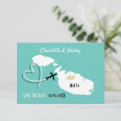 Malta Bestemming Bruiloften in het buitenland Save The Date (Staand voorkant)