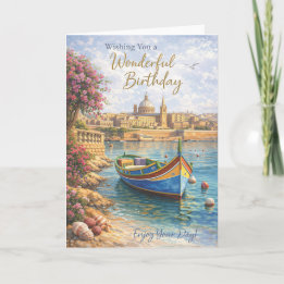 Malta Birthday Card – Scenic Travel Design Kaart