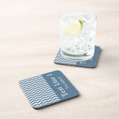 Malta Blue Wave Chevron aanpasbaar Drankjes Onderzetter (Rechterzijde)