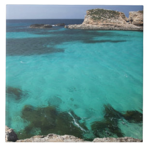 Malta, Comino-eiland, de blauwe lagune Tegeltje