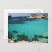 Malta, Comino en de blauwe lagune Briefkaart (Voorkant / Achterkant)