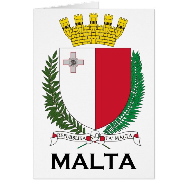 MALTA - embleem/wapen/symbool/vlag (Voorkant)