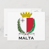MALTA - emblem/coat of arms/symbol/flag Briefkaart (Voorkant / Achterkant)