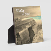 Malta en Gozo Souvenir Tabletop Plaque met Easel Fotoplaat (Voorkant)