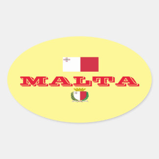 Malta Euro-Sticker Ovale Sticker