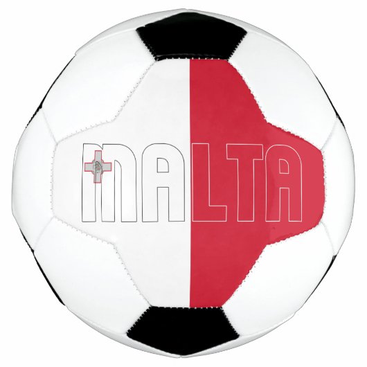 Malta Flag Bicolor Patriotic  Voetbal (Voorkant)
