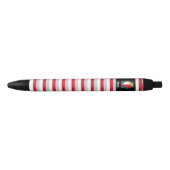Malta Flag Cute Patriotic Zwarte Inkt Pen (Voorkant)