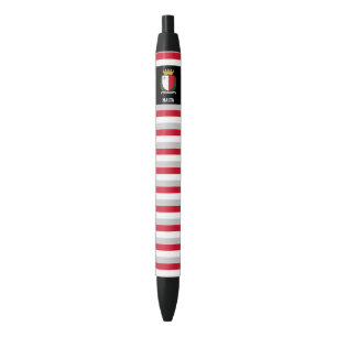 Malta Flag Cute Patriotic Zwarte Inkt Pen