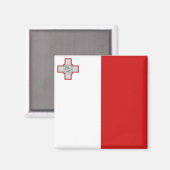 Malta Flag Magnet Magneet (Voorkant / Achterkant)