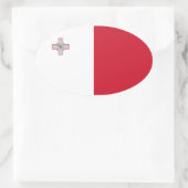 Malta Flag Oval Sticker (Tas)