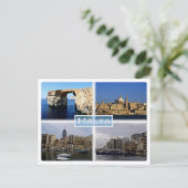Malta - Gozo Mt Azure Window - La Valletta - Briefkaart (Staand voorkant)