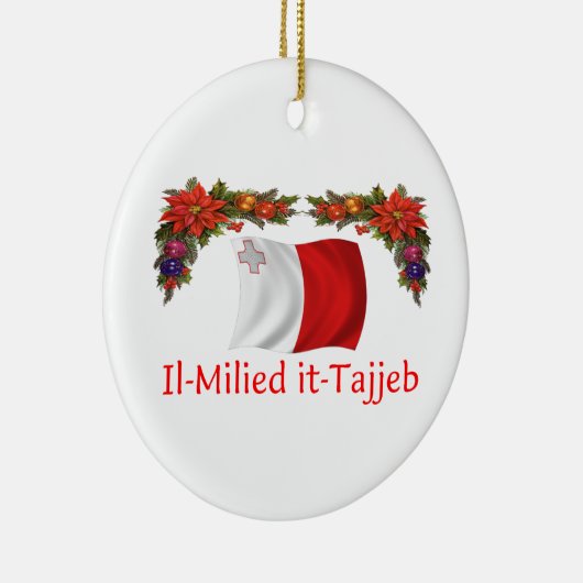 Malta Kerstmis Keramisch Ornament (Rechts)