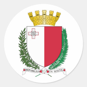 Malta land wapen wapenschild symbool embleem vlag ronde sticker
