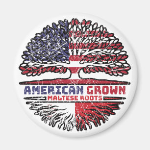 Malta Maltese US American USA United States Tree Magneet