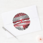 Malta Maltesisch Österreichisch Österreich Baum Ronde Sticker (Envelop)