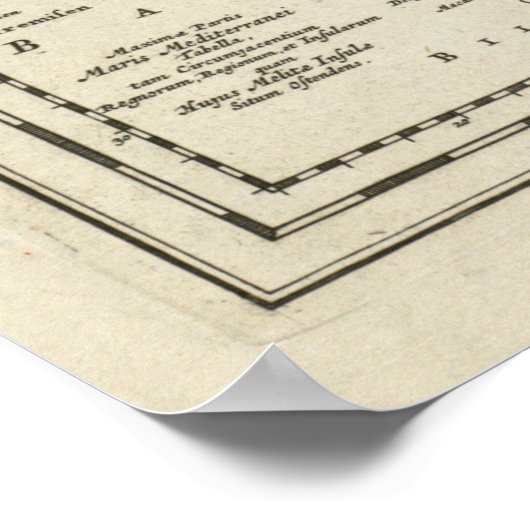 Malta Map (1698) Poster (Hoek)