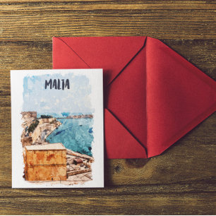 Malta Mediterraan Uitzicht Briefkaart