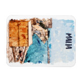 Malta Mediterraan Uitzicht Magneet (Horizontaal)