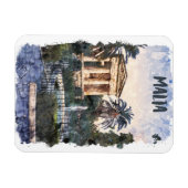 Malta Mediterraans Vintage Reizen Magneet (Horizontaal)