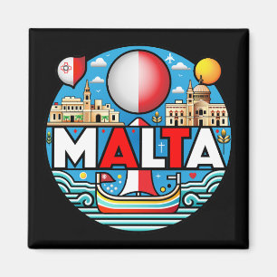 Malta Mediterranean Island Nation Magneet