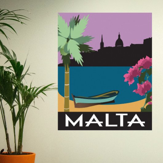 Malta Mediterranean vintage-reisstijl Poster