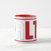 Malta National Flag Patriotic Coffee Mok (Midden)