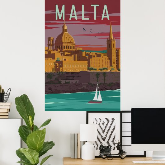 Malta Poster (Thuiskantoor)