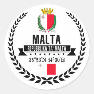 Malta Ronde Sticker