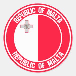Malta Round Emblem Ronde Sticker