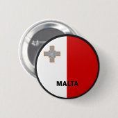 Malta Roundel-kwaliteitsvlag Ronde Button 5,7 Cm (Voorkant /achterkant)