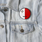 Malta Roundel-kwaliteitsvlag Ronde Button 5,7 Cm (In situ)