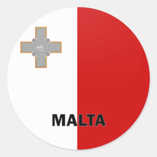 Malta Roundel-kwaliteitsvlag Ronde Sticker