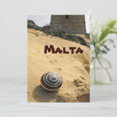 Malta Sand, Shell en Tower telefoon Feestdagenkaart (Staand voorkant)