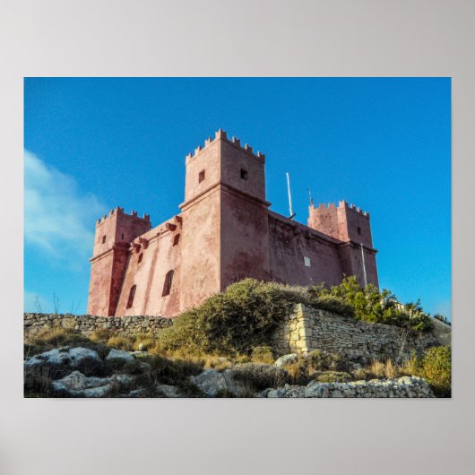 Malta St. Agatha's Tower a.k.a. Red Tower Poster (Voorkant)