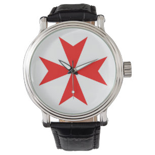 malta templar knipt symbool voor rode kruis horloge