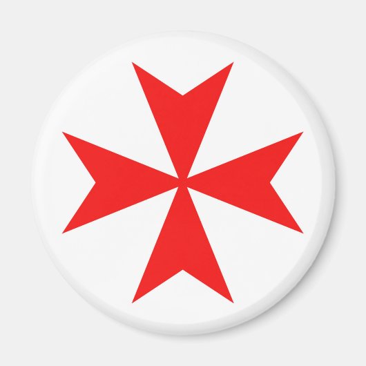 malta templar knipt symbool voor rode kruis magneet (Voorkant)