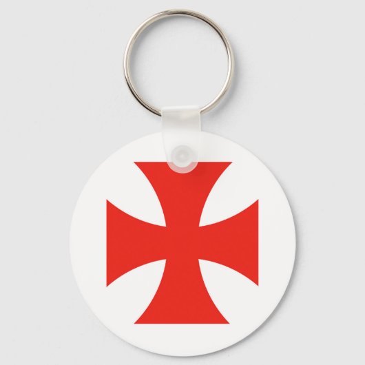 malta templar knipt symbool voor rode kruis sleutelhanger (Voorkant)