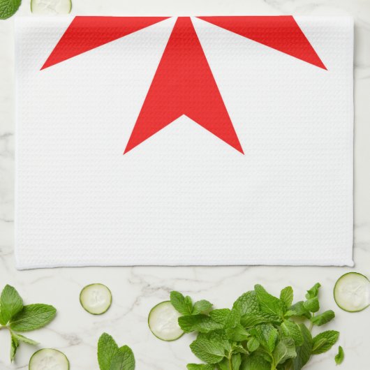 malta templar knipt symbool voor rode kruis theedoek (Gevouwen)