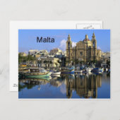 Malta Vallete Harbour (St.K.) Briefkaart (Voorkant / Achterkant)