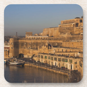 Malta, Valletta, havenzicht vanuit Lower Barrakka Drankjes Onderzetter