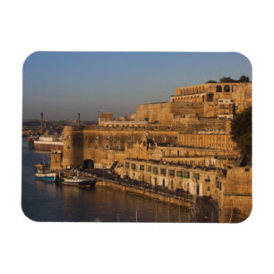 Malta, Valletta, havenzicht vanuit Lower Barrakka Magneet