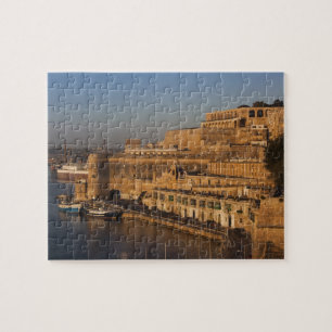 Malta, Valletta, uitzicht van de haven van Neder-B Legpuzzel