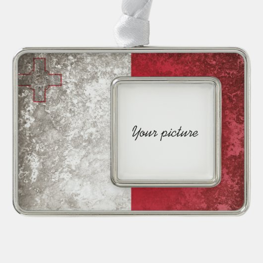 Malta Verzilverd Kader Ornament (Voorkant)