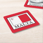 Malta Vierkante Kartonnen Onderzetter (Schuin)