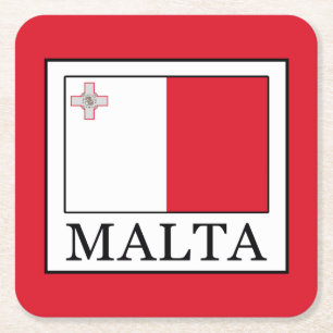 Malta Vierkante Kartonnen Onderzetter